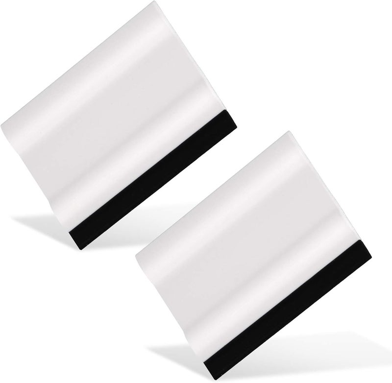 Ehdis Small Rubber Squeegee 3" Block Squeegee for Car Window Windshield,Film,Stickers,Decals and Vinyl Applicator,Kitchens, Glass, Shower,Counter Cleaning Tool, Pack of 2-White - Image 1